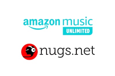 Logo Amazon Music Unlimited, nugs.net, dan 360 Reality Audio Live